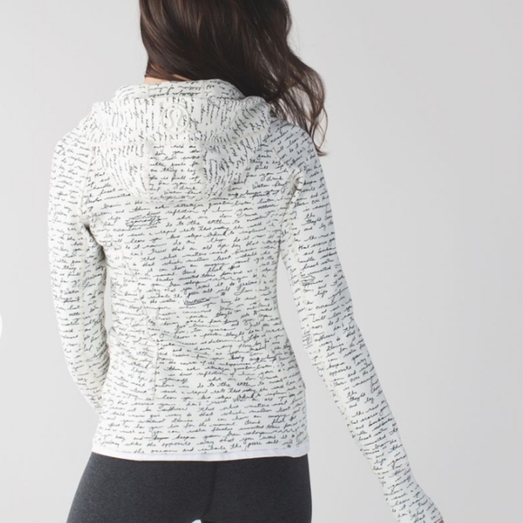 Lululemon Scuba Hoodie II Manifesto Script Ghost Black / Ghost - Picture 3 of 12